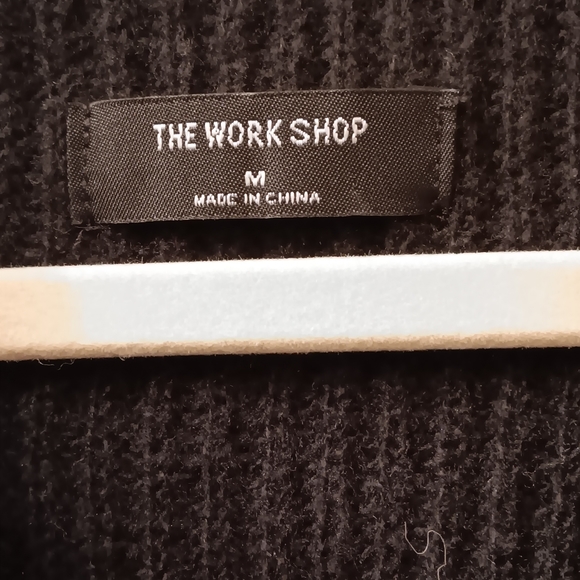 The Work Shop Sweater, Size M, Black and White Stripe - Picture 3 of 5